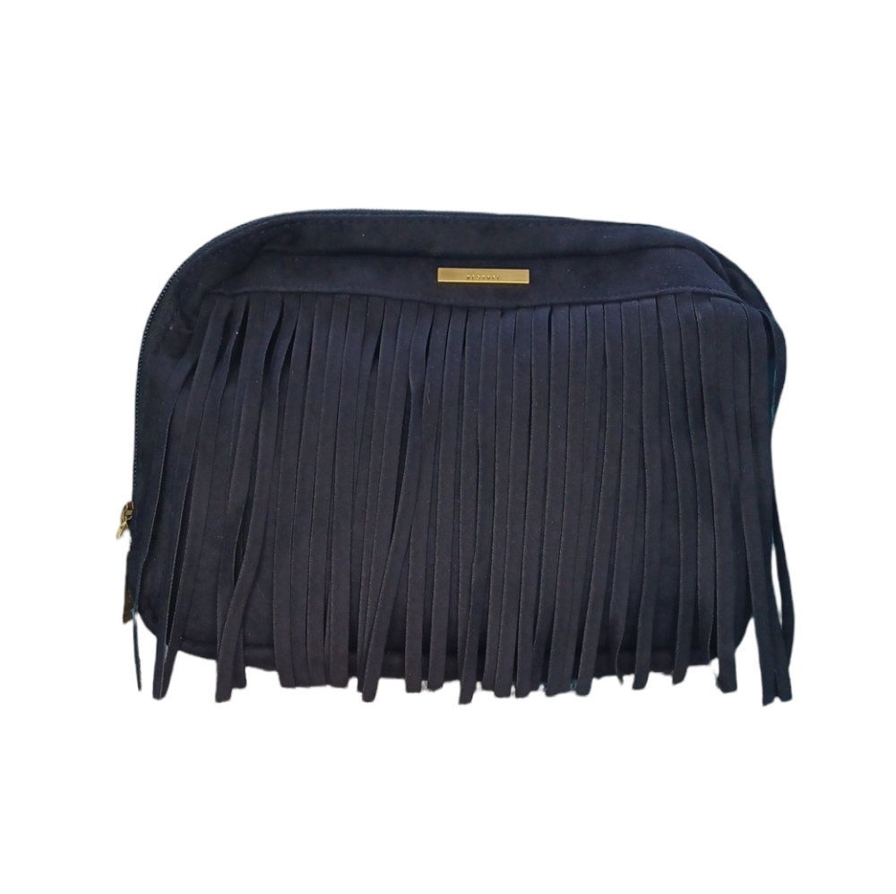477 KESTREL Cosmetic bag black Suede NWOT